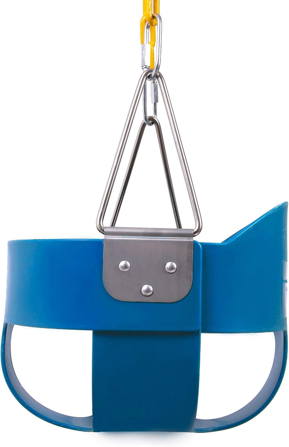 Toddler High Back Full Bucket Swing Seat Kids Swing Set Accessories with 66 in Coated Chain,2PCS Snap Hooks & 2PCS