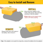 Power Wheel Adapter Compatible with Dewalt 20V Battery Converter Kit