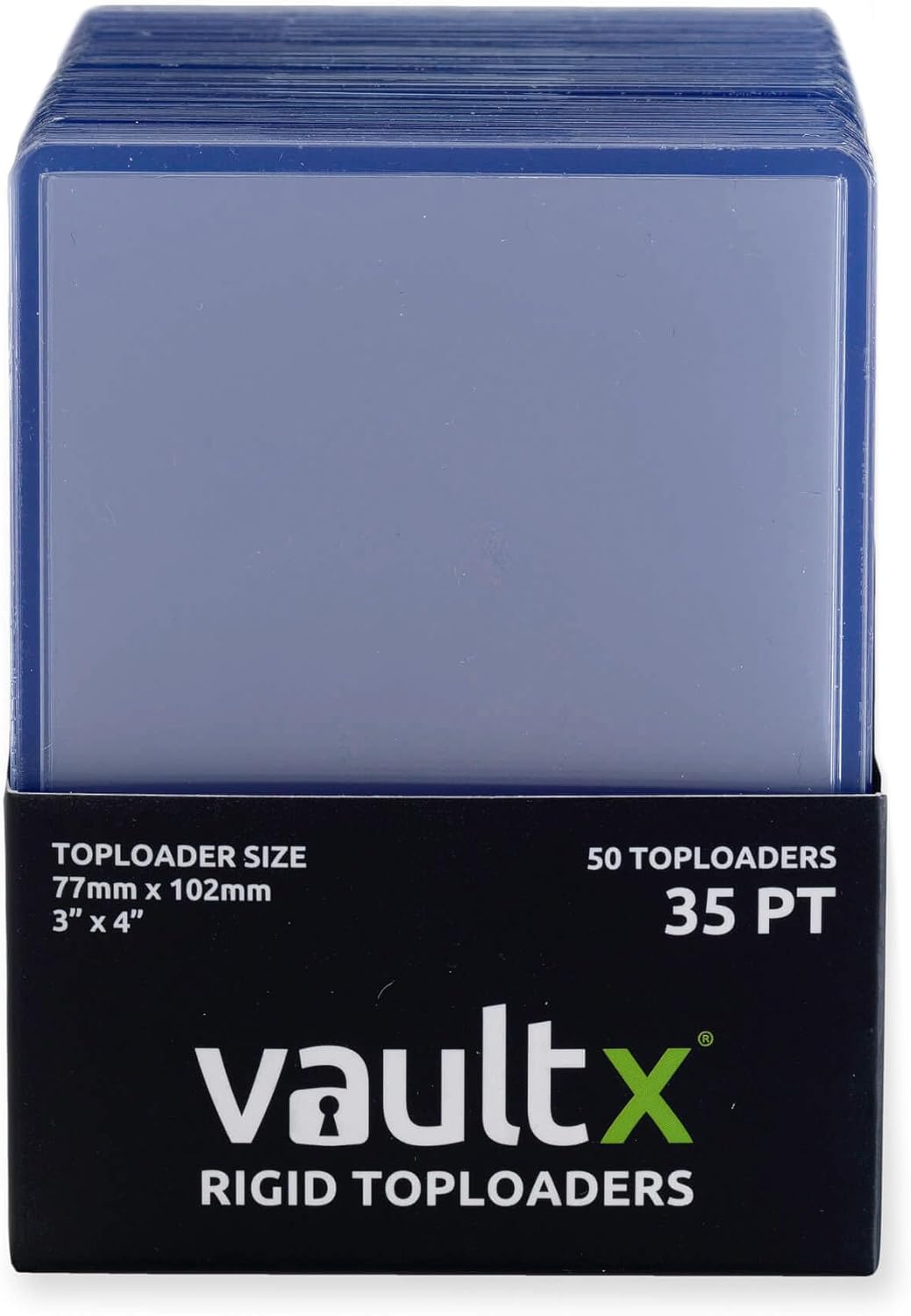 35pt Toploaders (50 Pack) 3" x 4" Rigid Card Holders for TCG | Protects & displays cards, 35pt rigid. Seamless