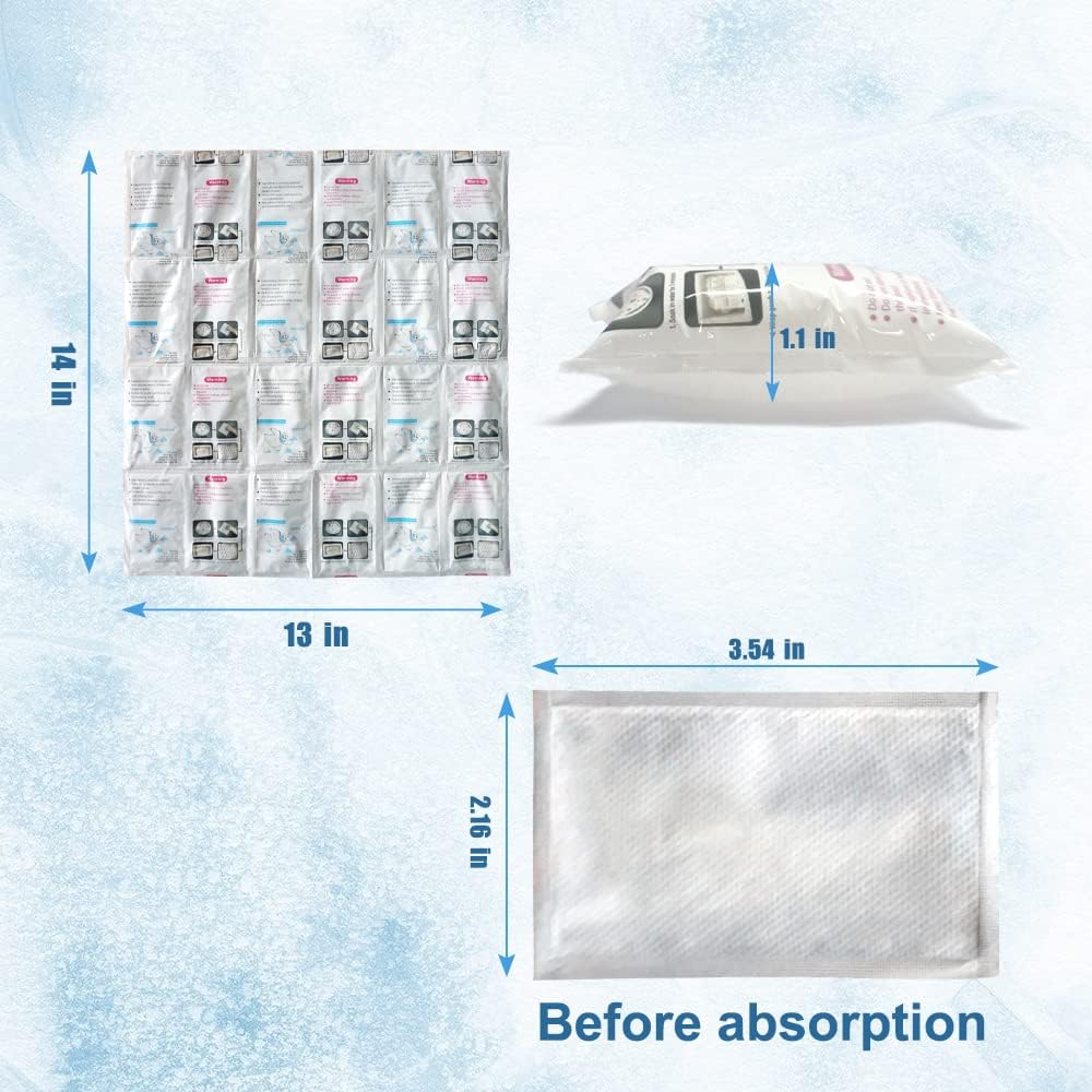 Dry Ice Packs for Shipping Long Lasting, 12 Sheets