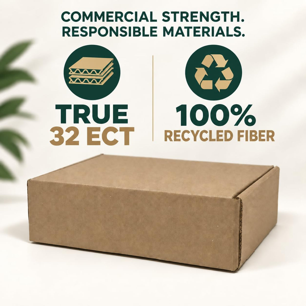 Commercial 32 ECT Shipping Mailer Boxes, 10"x7"x3", 25 Pack