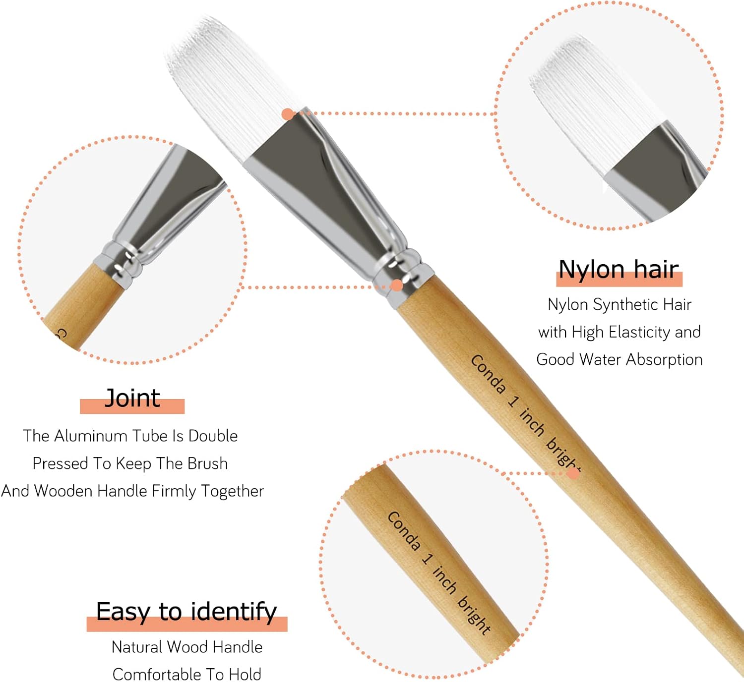 Paint Brushes Set of 24 Different Shapes Professional Painting Brushes for Oil, Acrylic Canvas and Watercolor