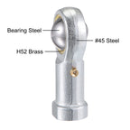 uxcell PHS10 Spherical Rod End Bearing 10mm Bore Self-Lubricated Joint Bearing M10x1.5 Right Hand Female Thread Connector