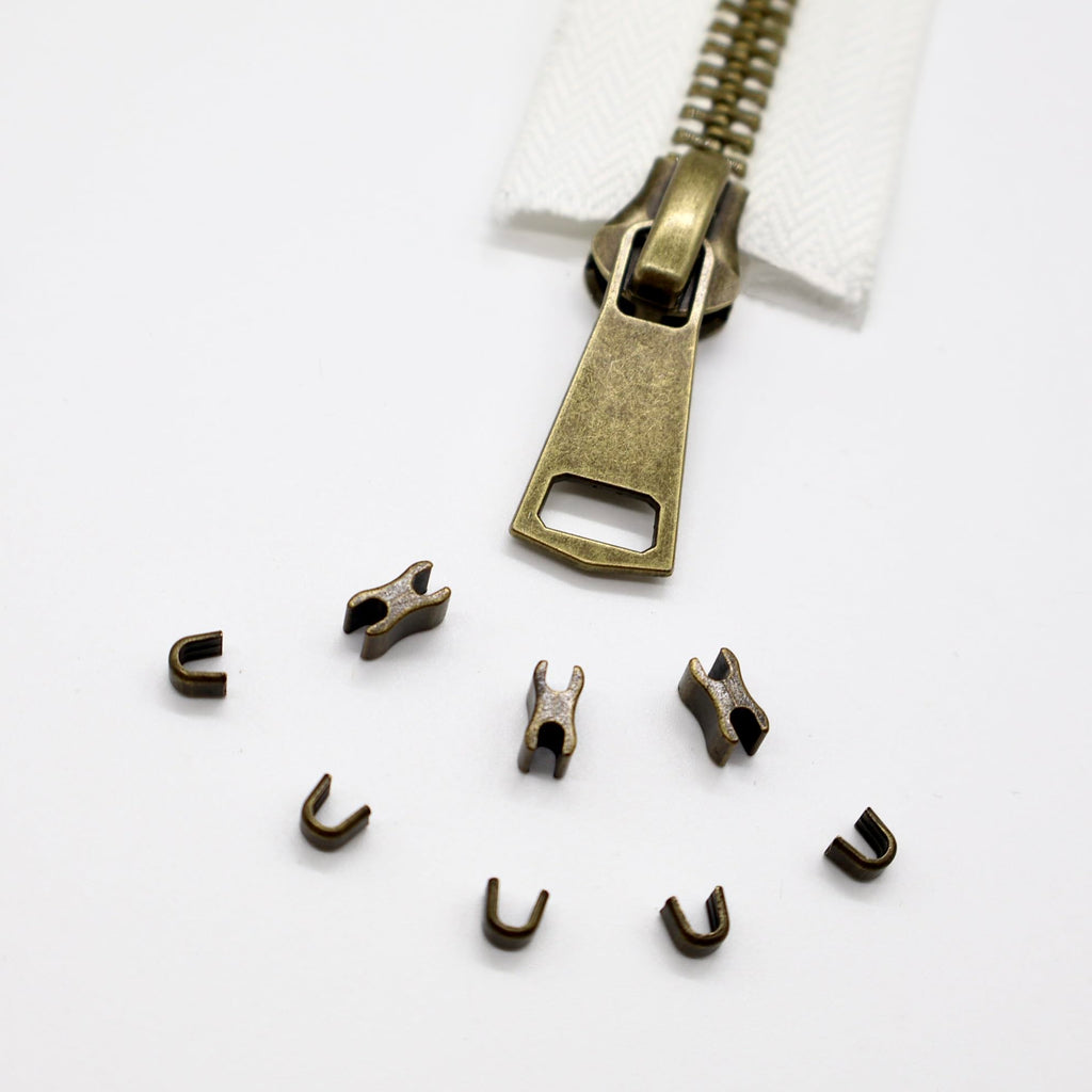 #8 White Copper Teeth Zipper by the Yard 3 Yard Kit