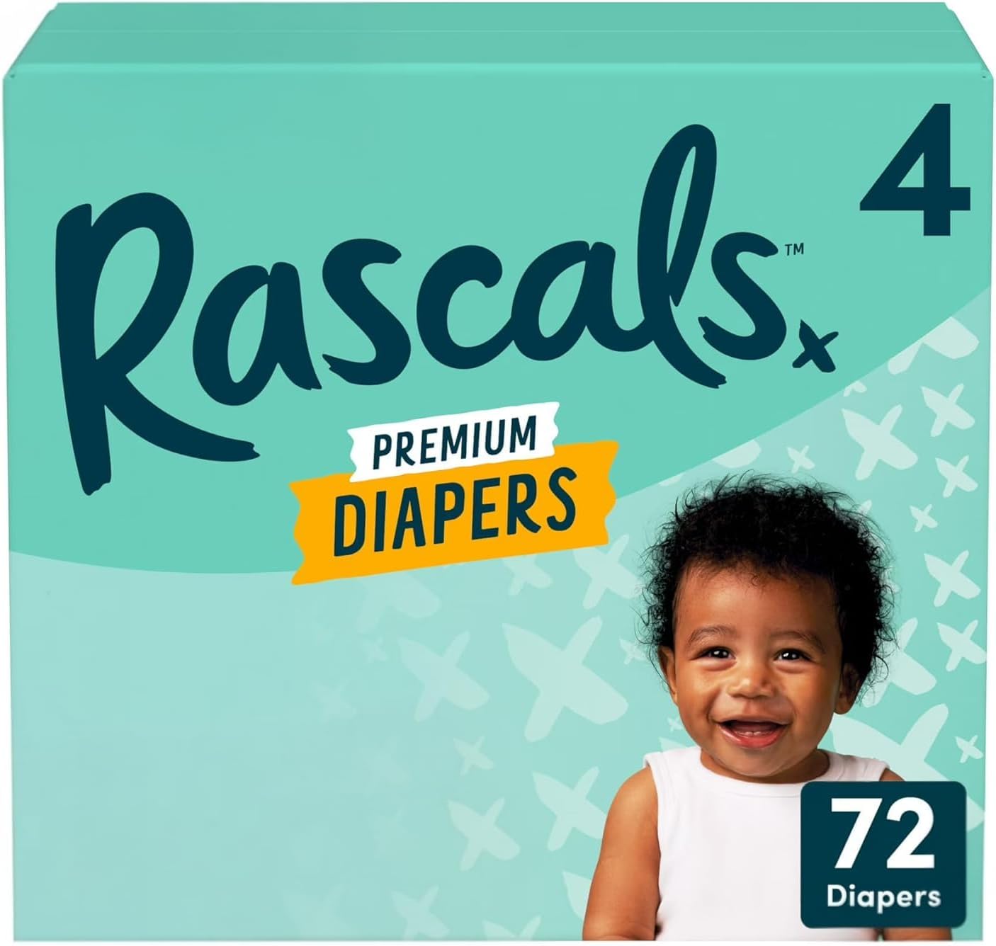 Rascals Premium Diaper (Size 4, 72 Count)