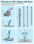 Collapsible Mop and Bucket Set with Scrub Brush & Squeegee