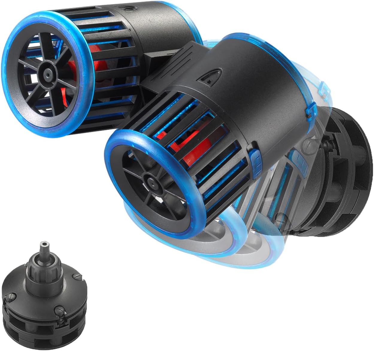 Aquarium Magnetic Dual Powerheads 8W 1800Gph for 5~25Gal Fish Tank Wave Maker Quiet and Strong Submersible Water
