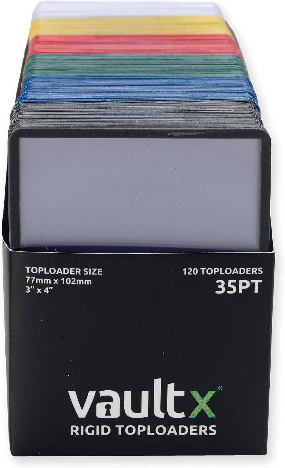 35pt Toploaders Multicolour (120 Pack) 3" x 4" Card Holders TCG | Protects & displays cards, 35pt rigid. 3" x 4"
