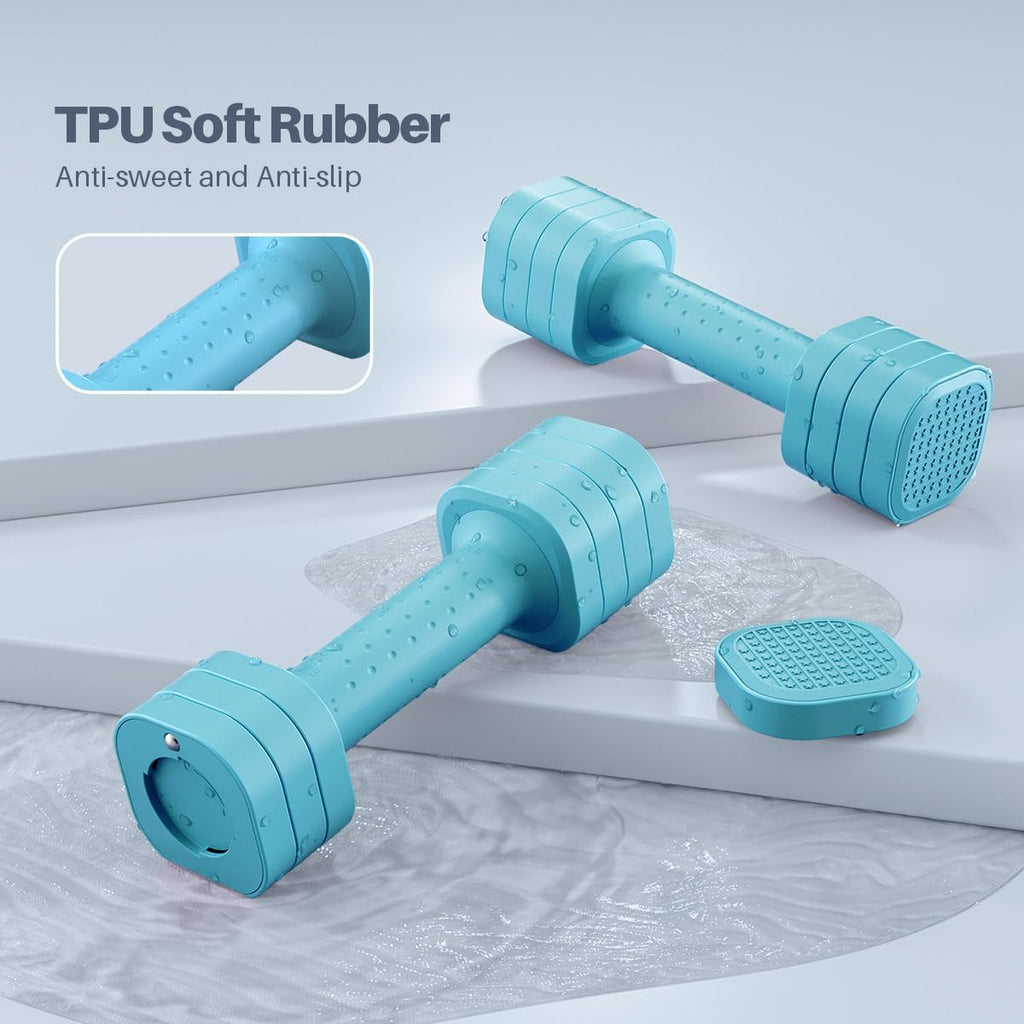 Hand Weights for Women at Home 2-5 lb Light Adjustable Dumbbells Set | Adjustable 2-5 lb(A Pair 4lb 6lb 8lb 10lb)