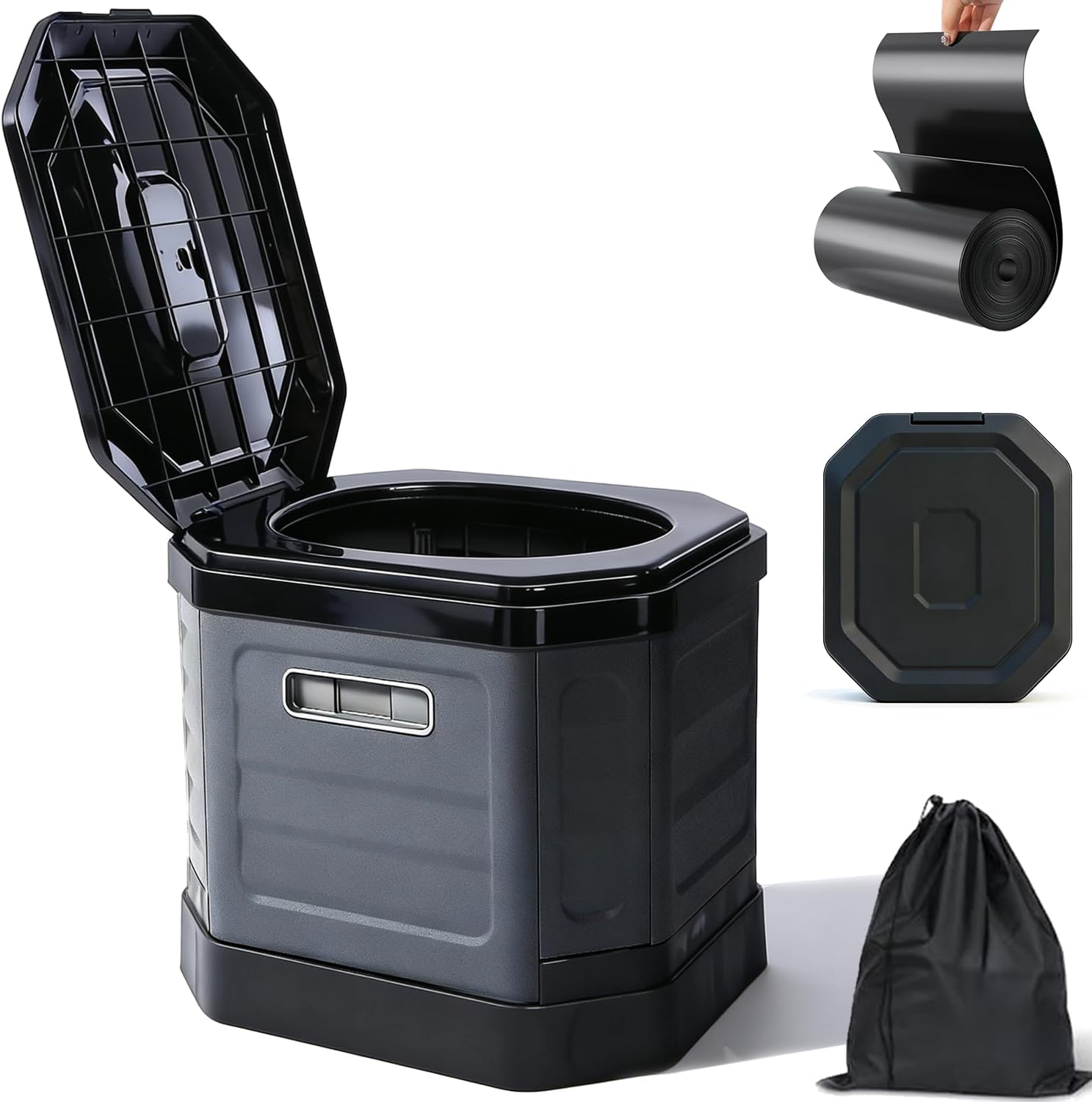 Camping Toilet for Adults - Portable Folding Toilet with Lid,Travel Portable Potty for Adults,Porta Potty Car
