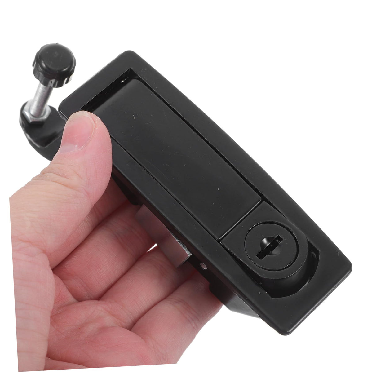 Electrical Cabinet Door Lock Black MS606 Flat Bounce with Key