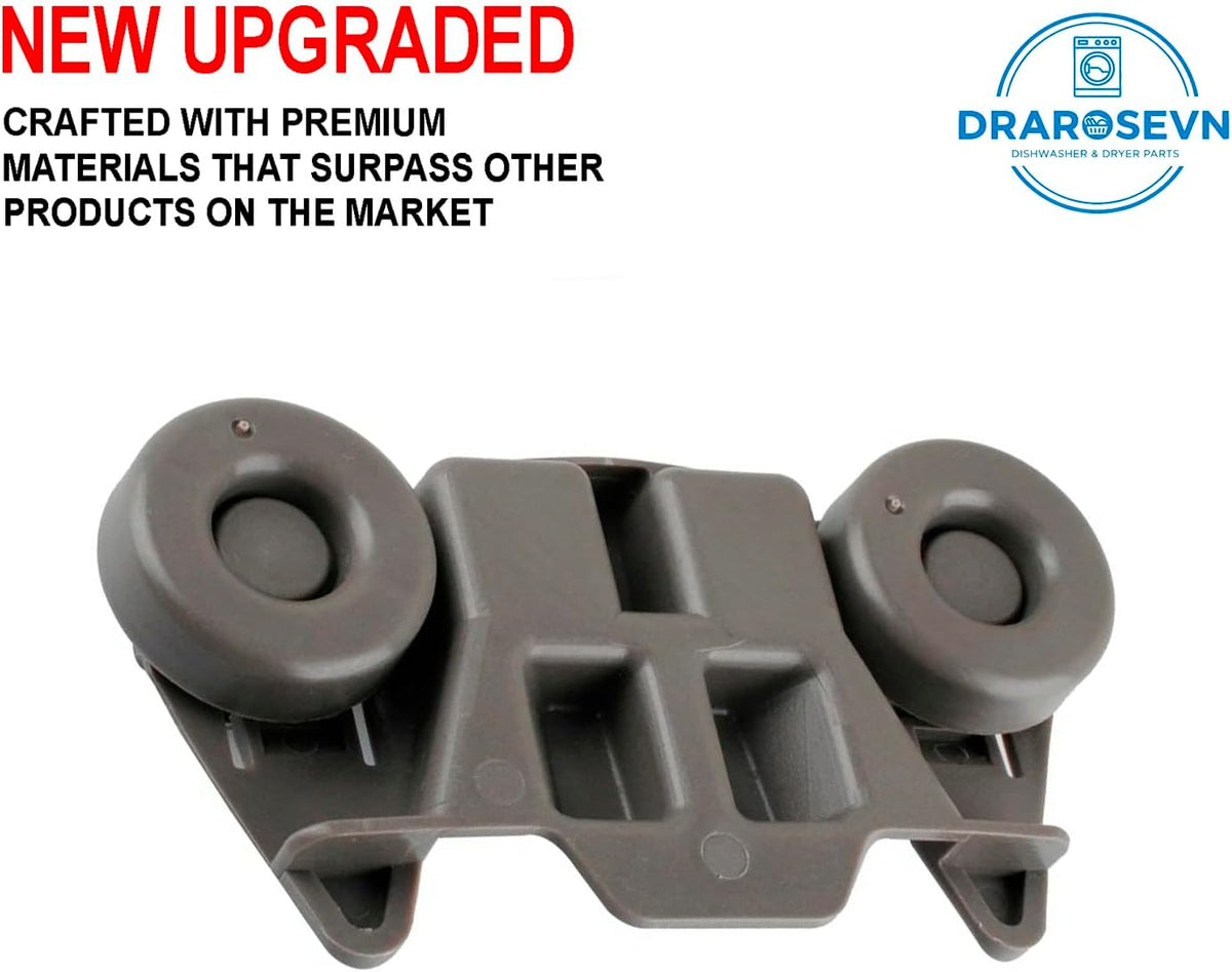 Dishwasher Wheels Lower Rack Compatible with KitchenAid KUDS35FXSS2 KUDS35FXSS3 KUDS35FXSS4 KUDS35FXSS5 KUDS35FXSS8 KUDS35FXSS9 KUDS35FXSSA KUDS35FXWH0 KUDS35FXWH1