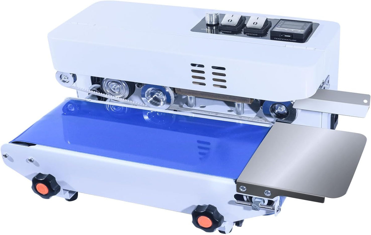 Commercial Heat Sealer Machine, Automatic Continuous Bag Band Sealing Machine with Digital Temp Control, Adjustable