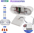 TANLUX LED Emergency Lights with Battery Backup, Commercial Emergency Light Fixtures for Business Home Power Failure Emergency Exit Sign Lighting with 1.0 Meter Plug in Cord(White, 2 Pack)