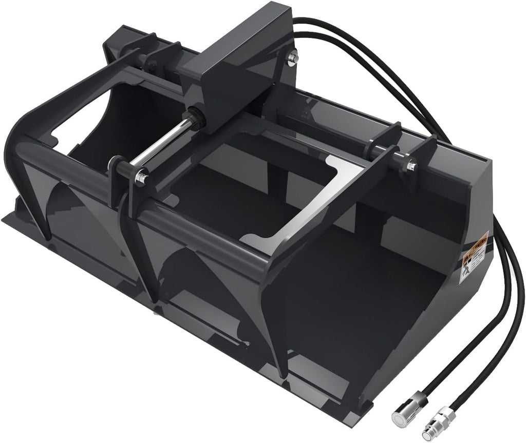 44" Mini Skid Steer Root Grapple Bucket, Universal Quick Tach Connection | 3,000 PSI Hydraulic Cylinder with Cylinder