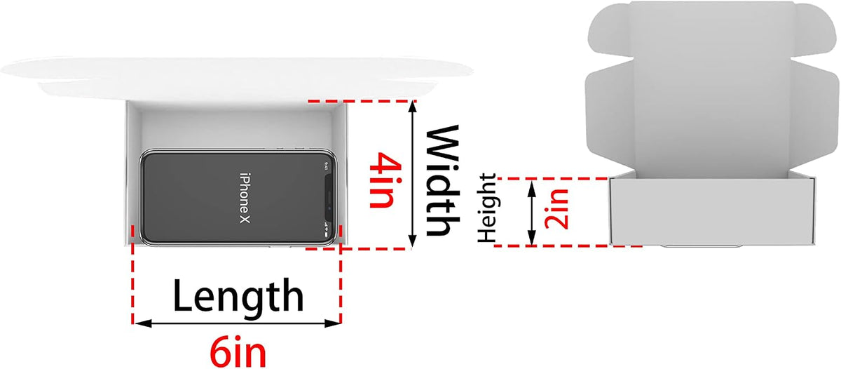 Small 6x4x2 Black Shipping Boxes for Packaging Small Business Set of 25 Mailer Corruagated Cardboard Boxes for