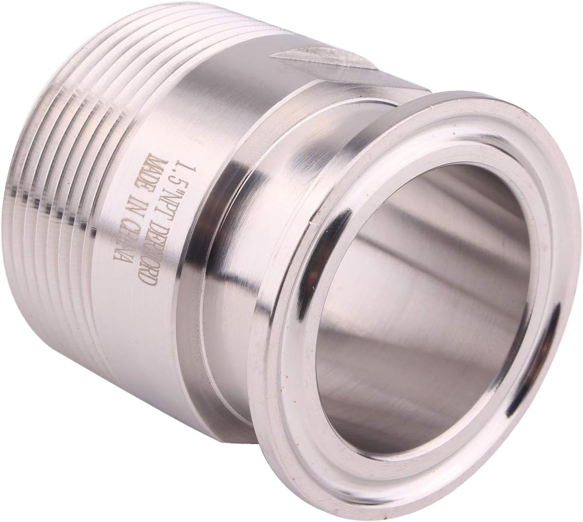 DERNORD 1.5''Tri clamp Adapter to 1.5 inch MNPT Thread Ferrule Sanitary Pipe Fitting