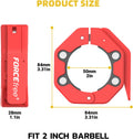 Quick Release Olympic Barbell Collars 2" (Pair) - Non-Slip Weightlifting Barbell Clips for Secure Powerlifting, Home