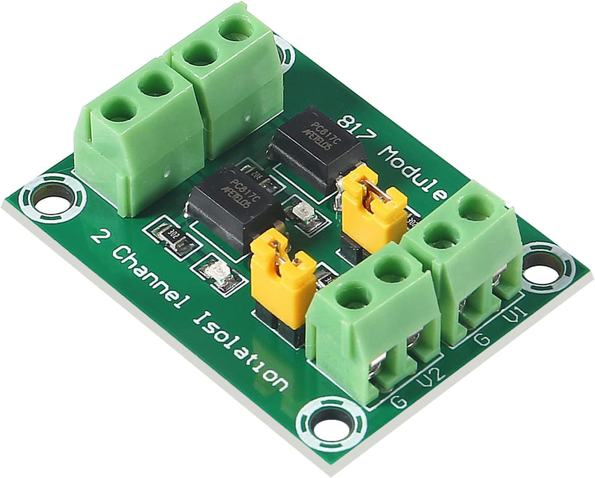 ACEIRMC 4pcs 2CH Optocoupler PC817 2 Channel Isolation Board Voltage Converter Adapter Module 3.6-30V Driver Photoelectric Isolated Module (2CH Optocoupler)