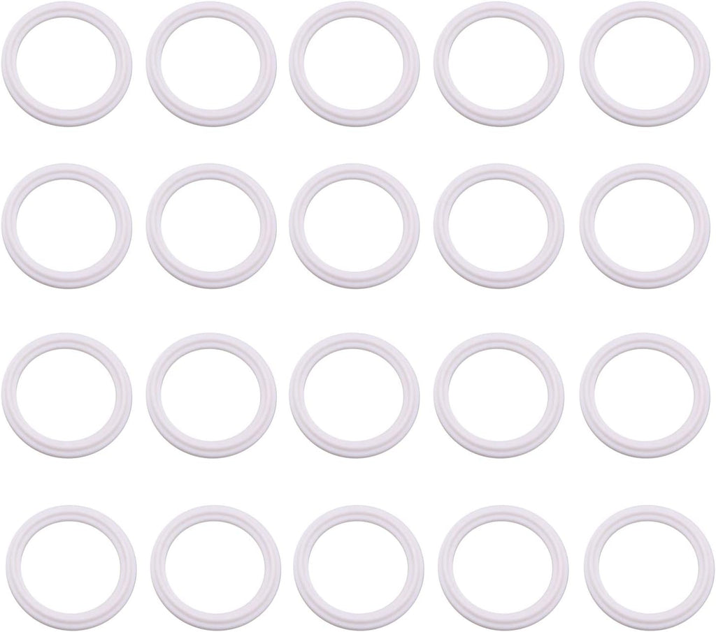 DERNORD PTFE (Teflon) Tri-Clamp Gasket O-Ring - 1.5 Inch Style Fits OD 50.5MM Sanitary Pipe Weld Ferrule (Pack of 20)