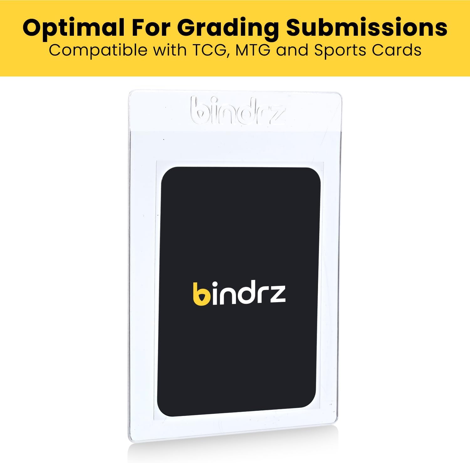 50 Semi Rigid Card Holder, 3 5/16" x 4 7/8" | with 1/2" Lip, PSA, BGS, SGC & CSG Grading Submission Sleeves