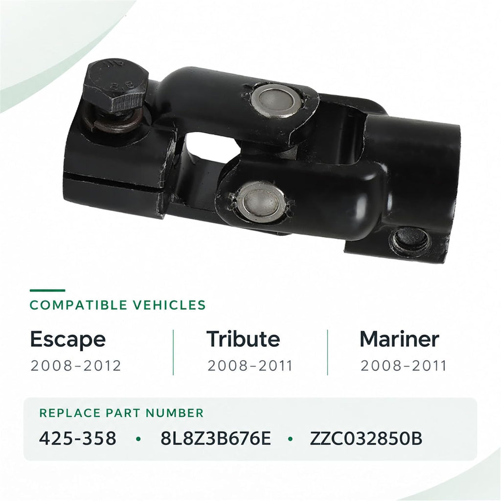 munirater Intermediate Steering Shaft Universal U Joint Coupler Lower Replacement for 2008-2012 E-Scape Mariner 8L8Z3B676E 8L8Z3B676C 425-358
