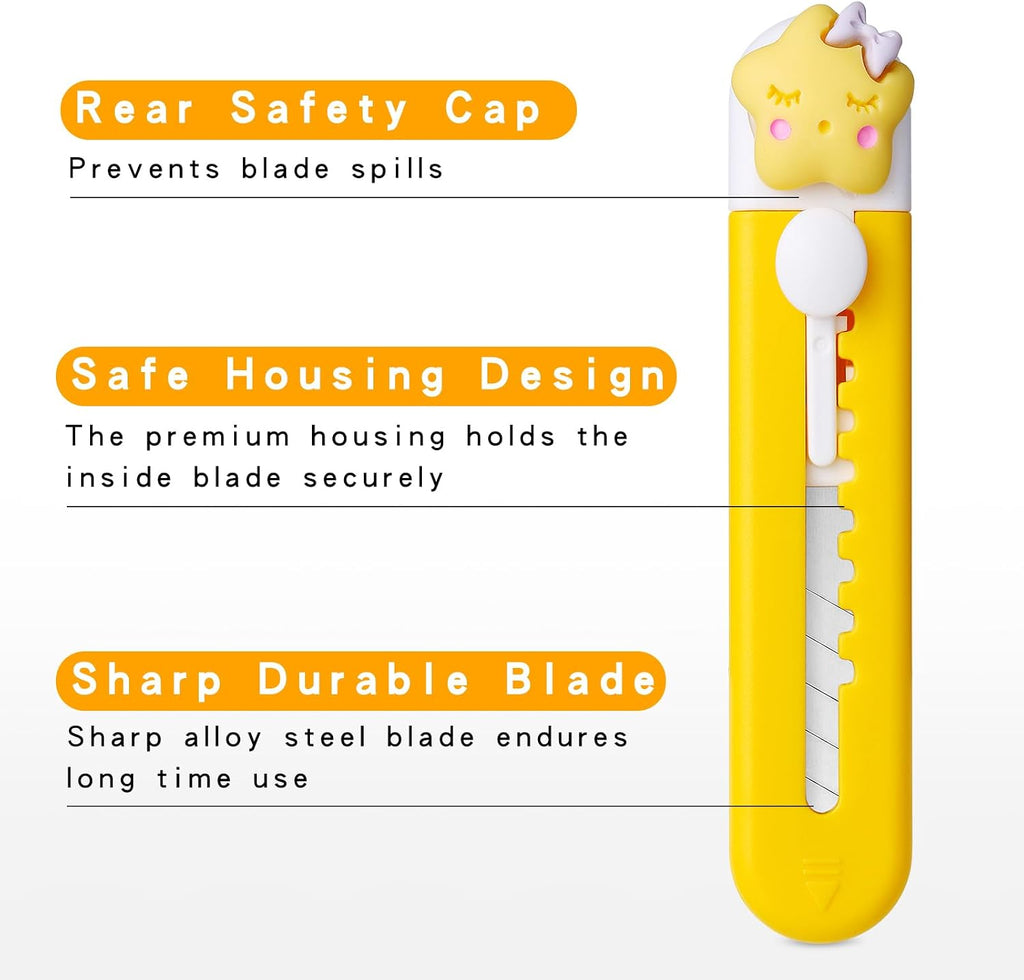 Box Cutter Retractable Mini Utility Knife Small Safety Cutter, Open Clamshell Packaging, Box Opener, Trim Photos