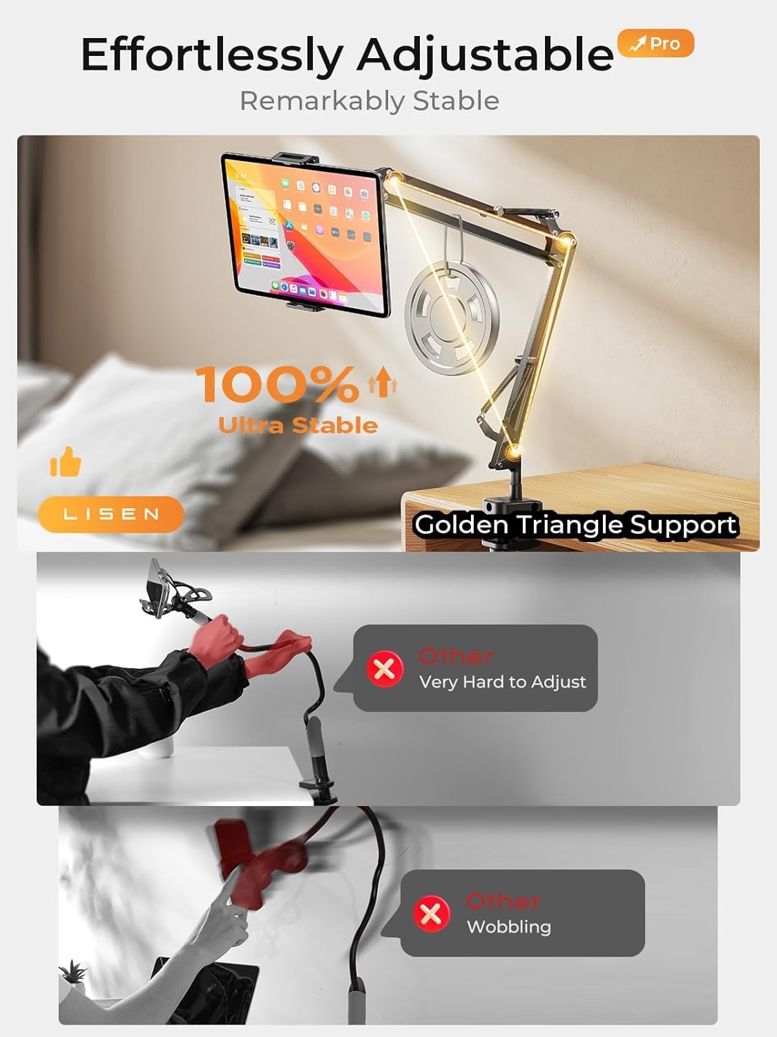 Tablet Stand iPad Holder Desk Mount, Kindle Accessories Tablet Holder