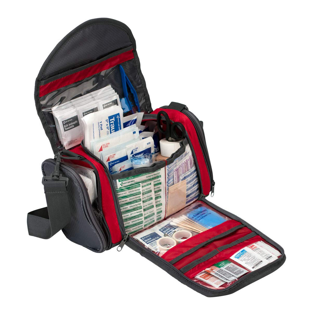 189 Piece Coaches First Aid Kit, Red, 59544