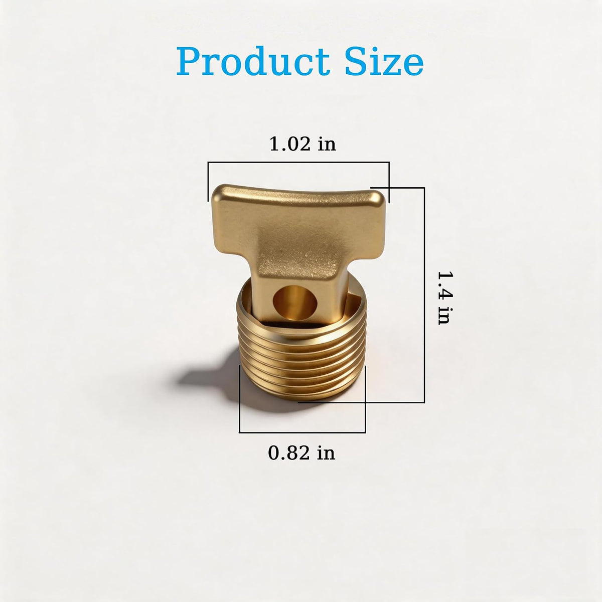 Solid Brass Boat Drain Plug 1/2" NPT Thread for Most Boat Hulls 2PCS