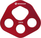 Descender Plate 20KN Paw Rigging Plate 4 Holes Rock Climbing Gear(4 holes/20KN Red)
