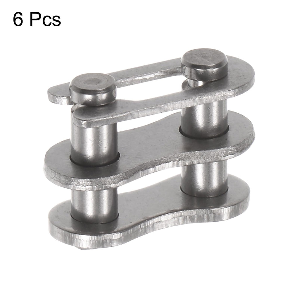 uxcell 6Pcs #35 Chain Master Connector Link Roller 3/8" Pitch Stainless Steel Standard Connecting Split Links for 06C Chain