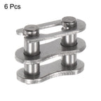 uxcell 6Pcs #35 Chain Master Connector Link Roller 3/8" Pitch Stainless Steel Standard Connecting Split Links for 06C Chain