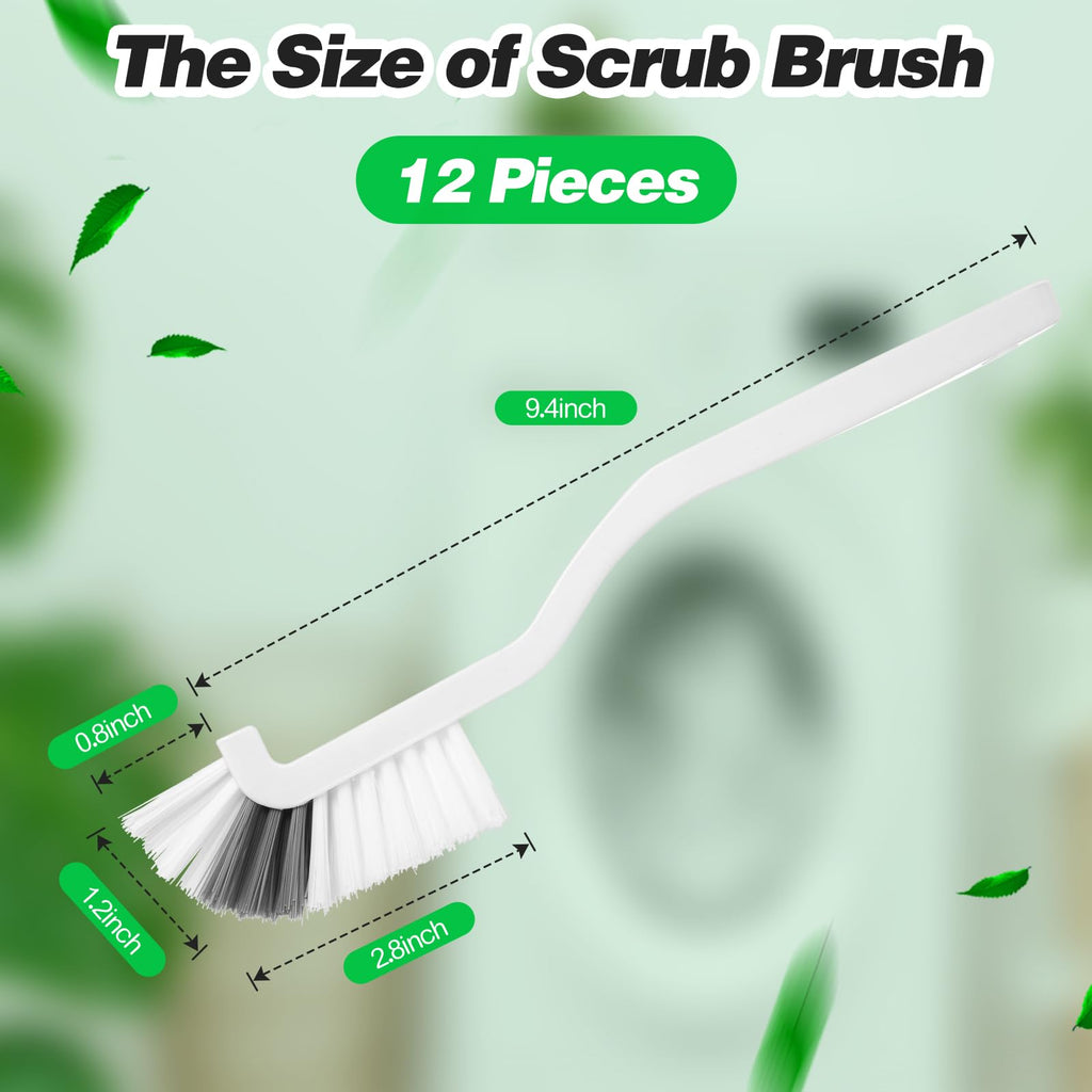 12 Pcs Kitchen Scrub Brushes Cleaning, Small, Right Angle Mini