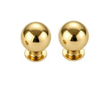 5 Pack 1-1/4 inch Unlacquered Brass Large Cabinet knobs, 100%-Solid-Brass knobs, Round Cabinet Pulls. Suitable for