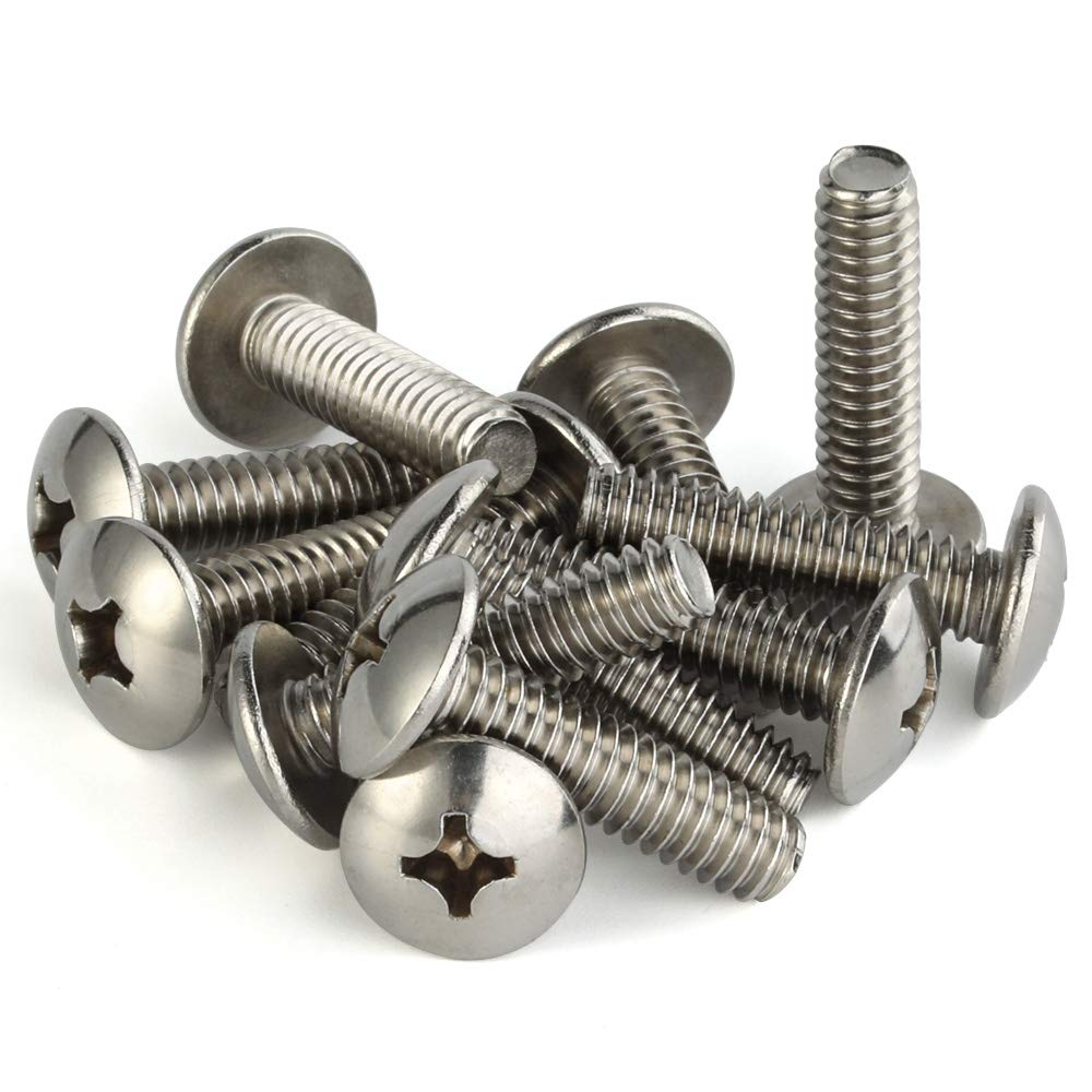 Mellewell #8-32 x 1" Truss Head Machine Screws, Full Thread, 18-8 Stainless Steel, Quantity 100