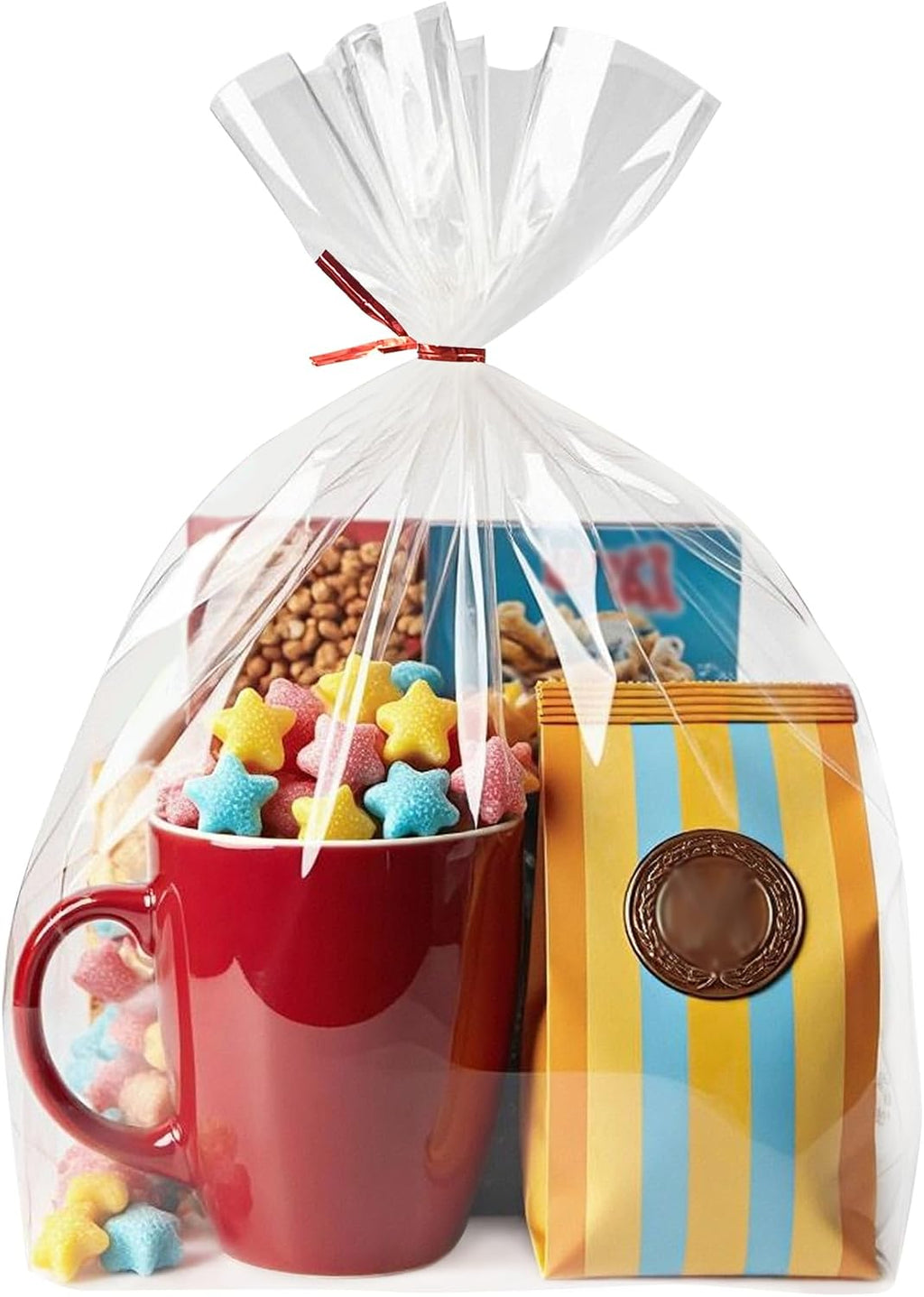 Flat Bottom Cellophane Treat Bags 100 Pcs 10x4x14 Inches