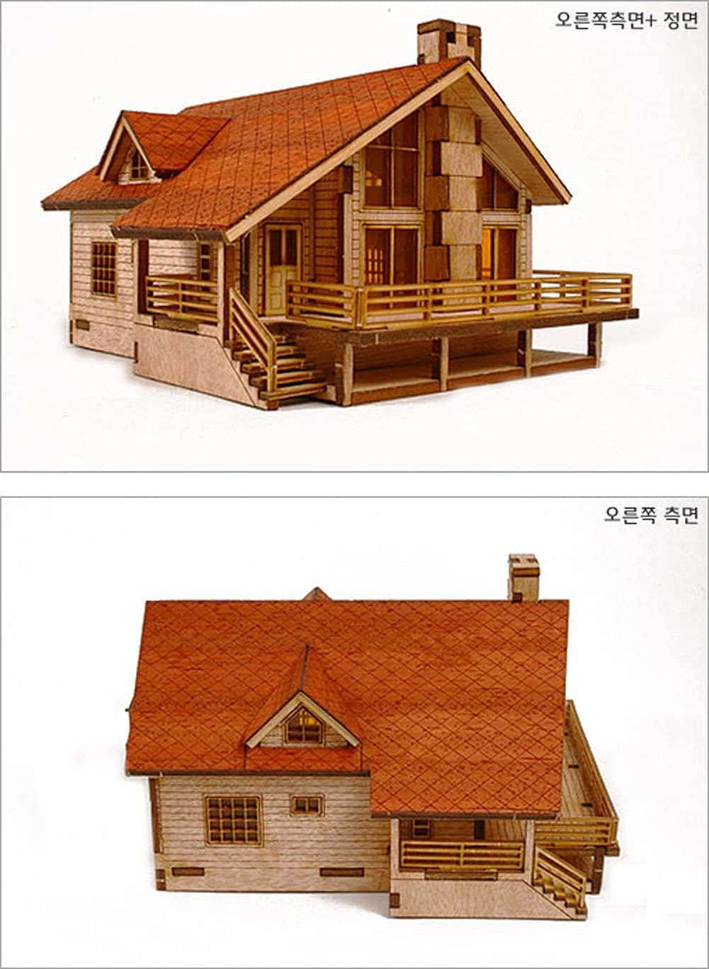 Desktop Wooden Model Kit Garden House A with a Large Deck by YOUNGMODELER by Young Modeler