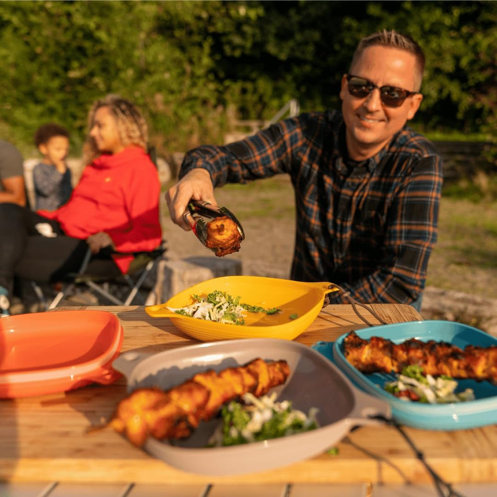 Camping Mess Kit with Bowl, Plate, Collapsible Cup, and Switch Camping Spork