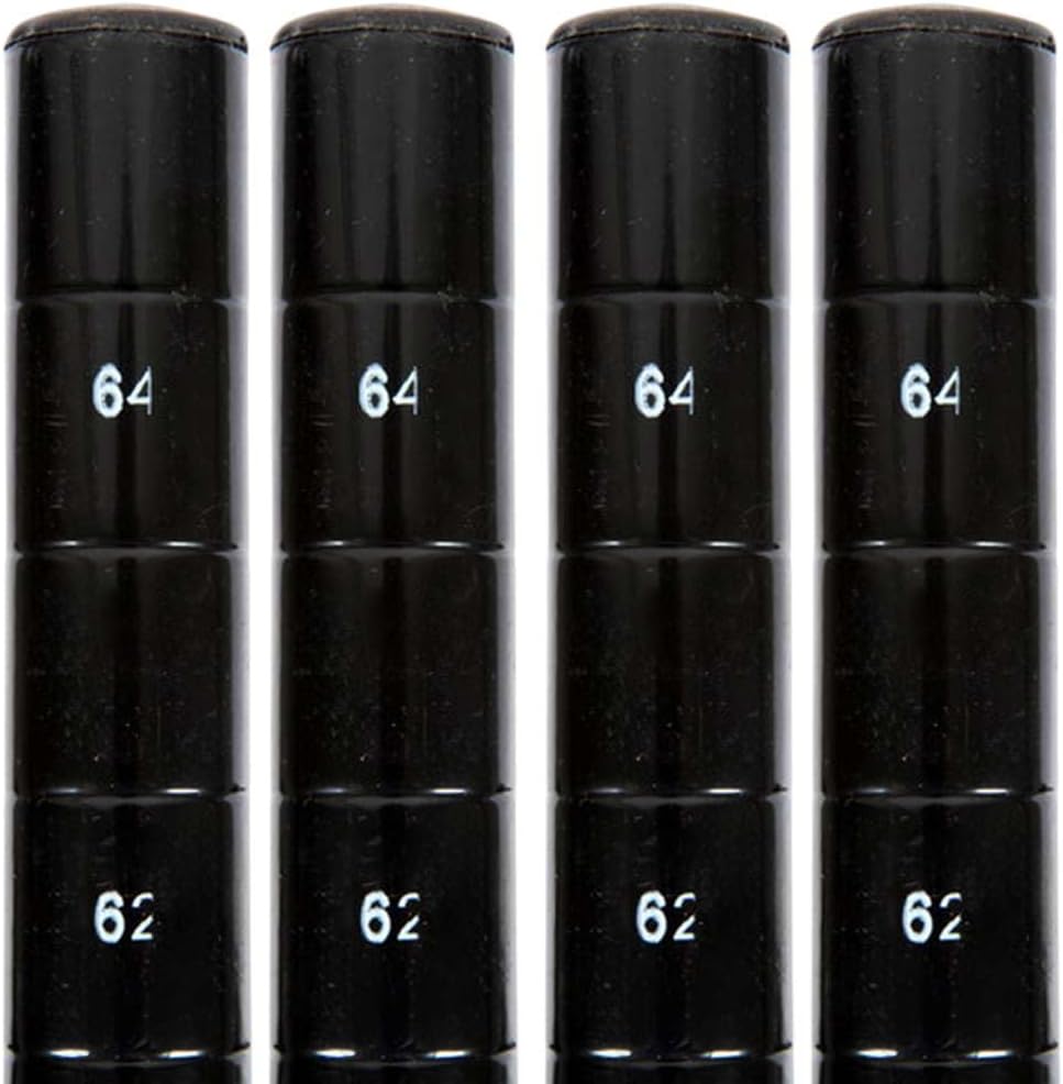 64" Black Epoxy NSF Shelving Posts (Pack of 4) - Poles Height: 8"-96" - Stationary or Mobile Wire Rack Posts for