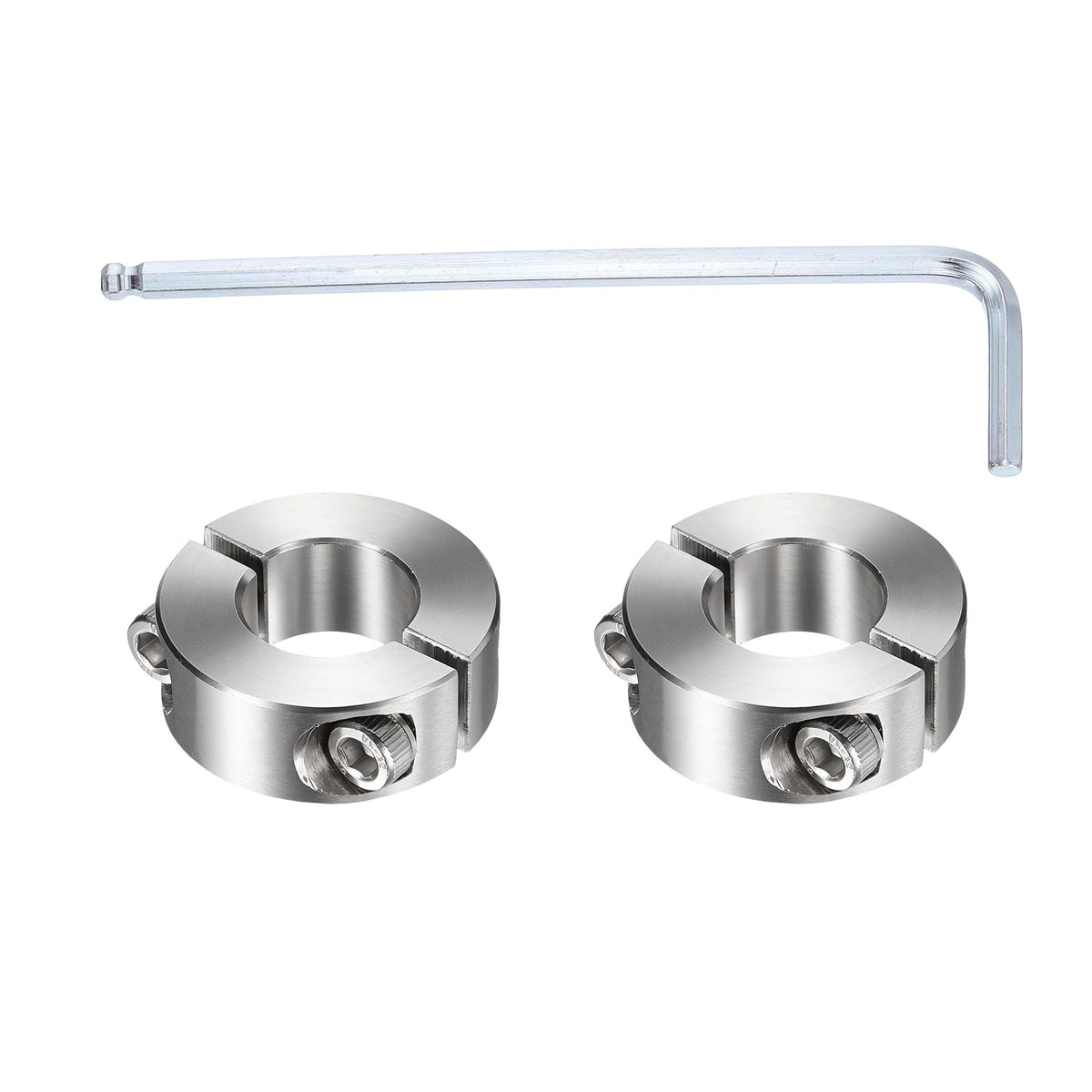 MECCANIXITY 2Pcs Double Split Shaft Collar, 18mm Bore 36x13mm(ODxT) Silver