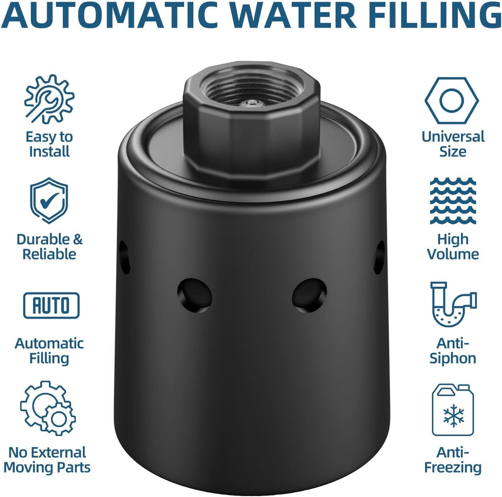 Water Tank Float Valve, Automatic Water Level Control FloatValve, WaterTrough Float Valve for Livestock, Pools, Ponds