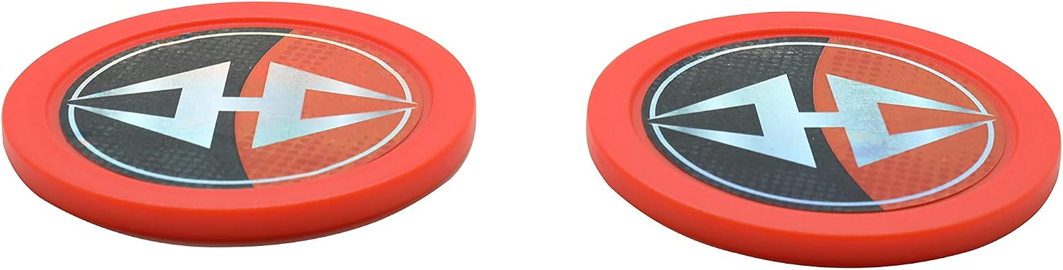 Arcade Air Hockey 3-in Strikers and 2.5-in Pucks - Black and Orange