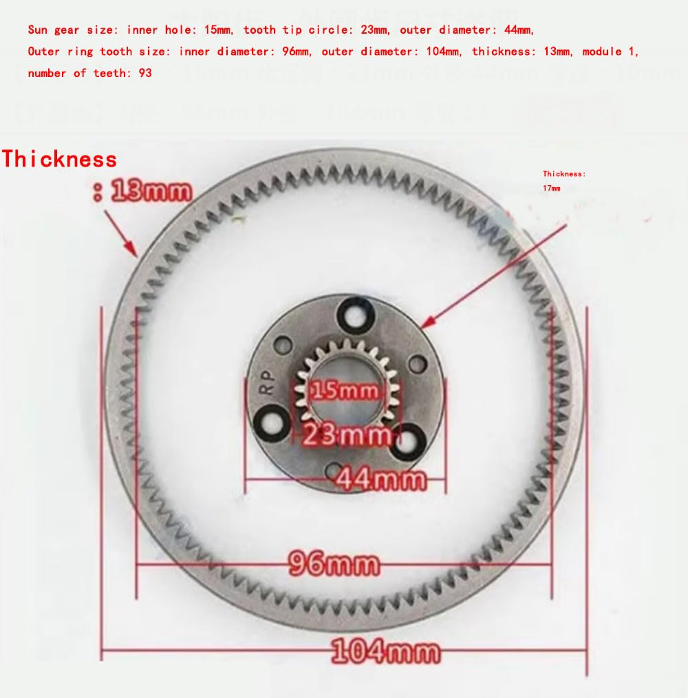 Gearbox Planetary Gear Set. Module 1- (Steel Teeth). 1pcs/lot