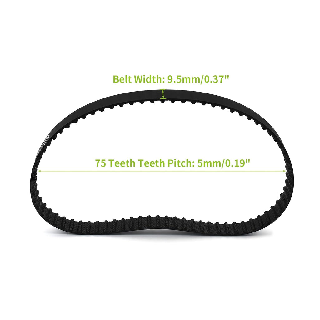 150XL Timing Belt, 2pcs, 10mm Width, Rubber Drive Belt