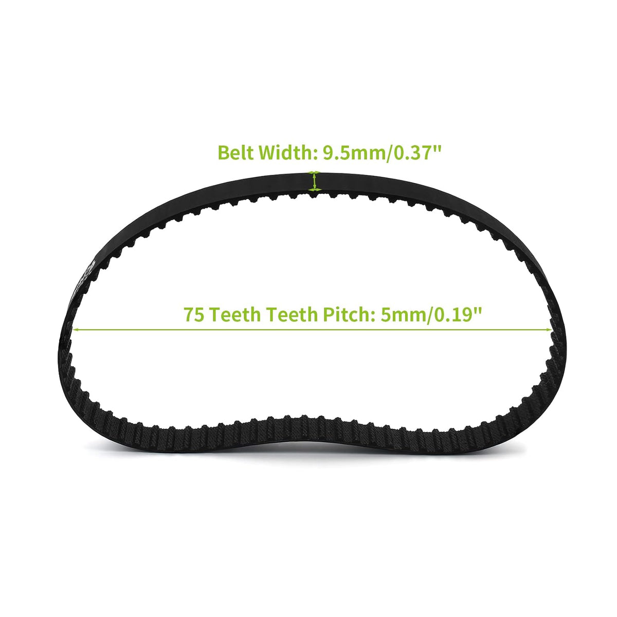 150XL Timing Belt, 2pcs, 10mm Width, Rubber Drive Belt