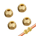 3/8" Brass Flare Nut, 4 PCS, SAE 45 Degree Flare Tube Fitting