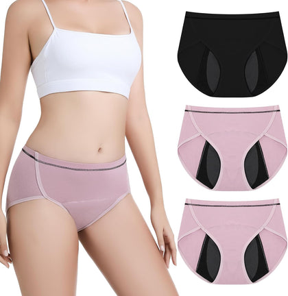 Carer 3 Pack Incontinence Underwear for Women, 120ml High Absorbency, L