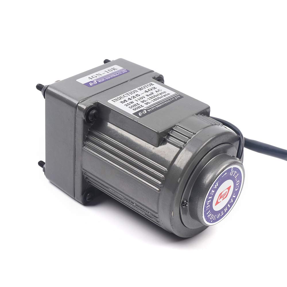 0-135RPM 25W 10K High Torque Variable Speed AC Gear Motor with Controller