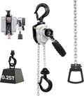 Manual Lever Chain Hoist, 1/4T 550LBS Capacity Heavy Duty Come Along, 10FT Lift G80 Alloy Steel Chain with Dual Pawl